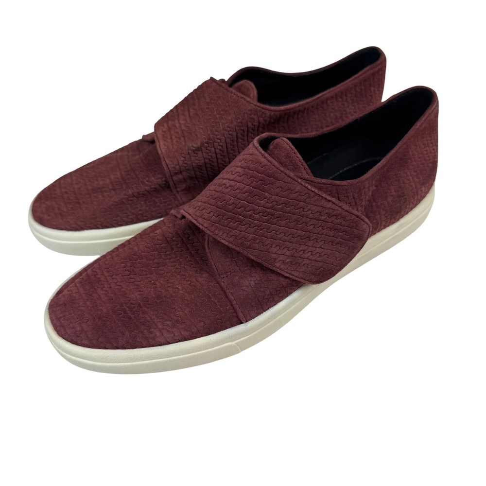 Vaneli Sport Oberon Burgundy Suede Textured Strap Sneakers Womens 6.5 M